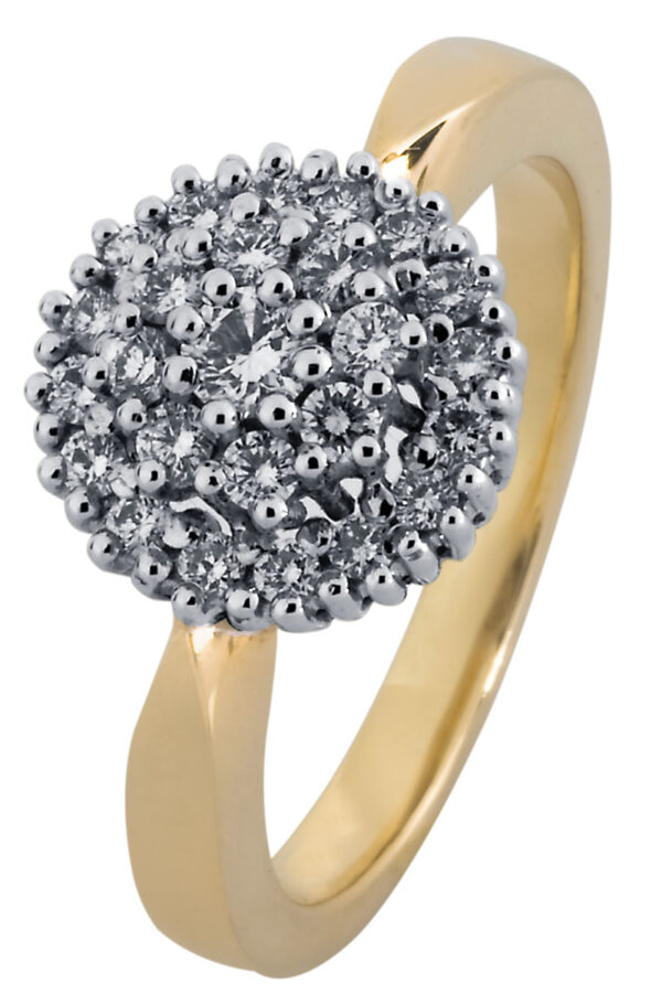Gouden entourage ring - Afbeelding 2