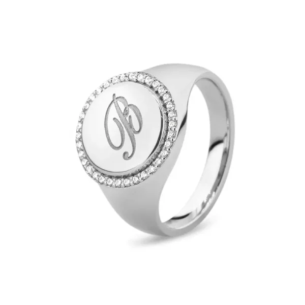 SeeYou Small Round Signet & As ring 466S-56 - Afbeelding 4
